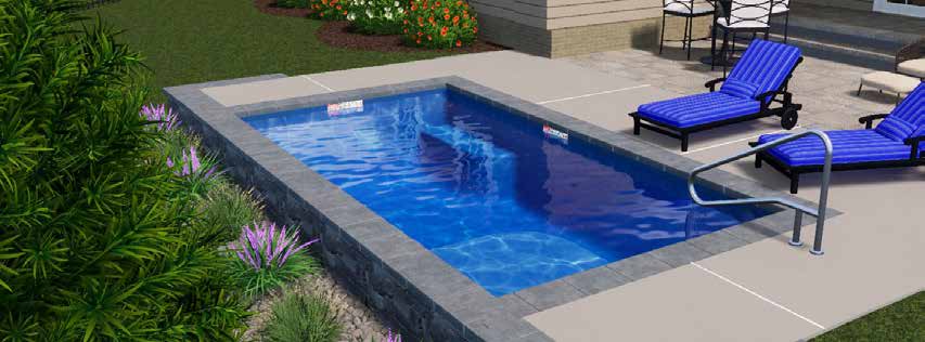 PARTIALLY RAISED PERIMETER:  aThe Perfect Little Option our plunge pools offer two installation options. Semi-inground which is a sunken plunge pool with a partially raised permimeter or above-ground plunge pool installation that has a fully raised perimeter.